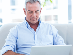 Man using DIY divorce SERVICE